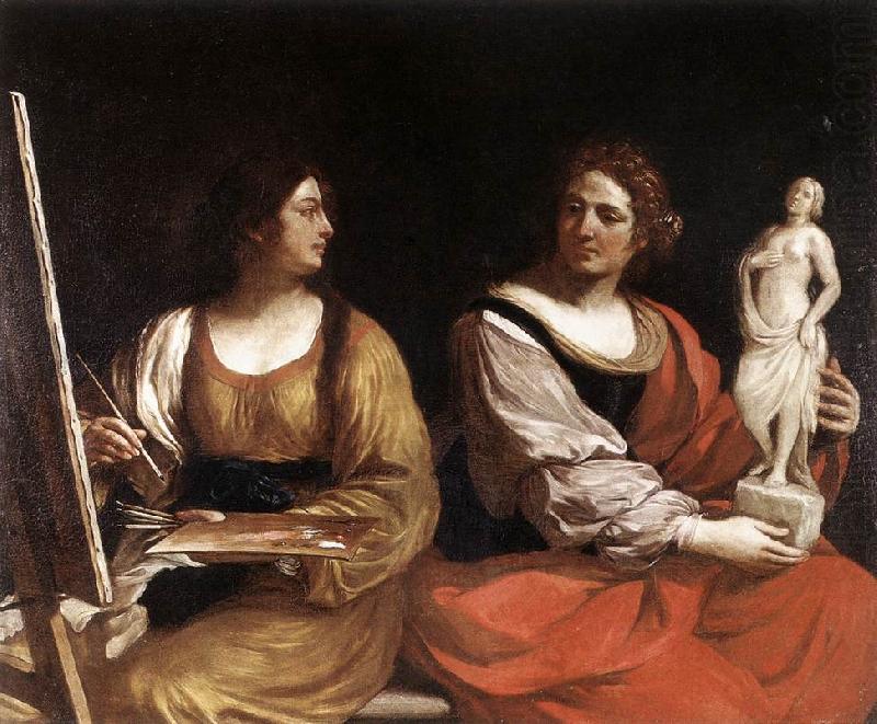 GUERCINO Allegory of Painting and Sculpture sdg china oil painting image