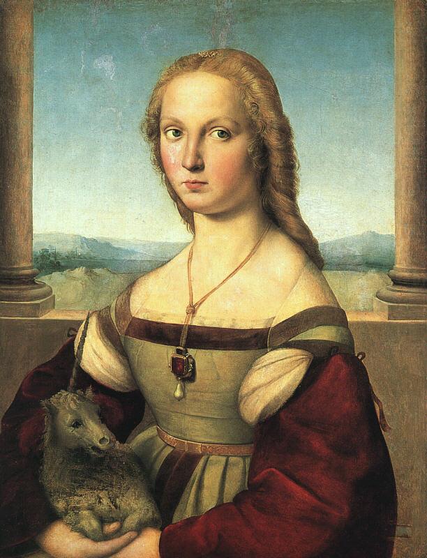 Raphael The Woman with the Unicorn china oil painting image
