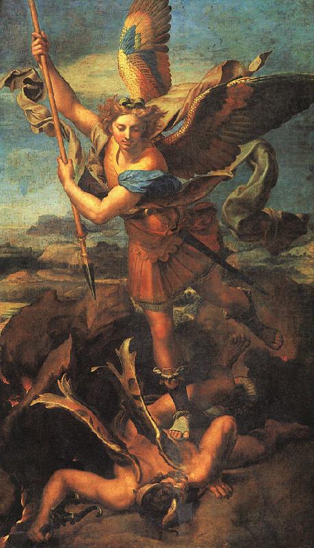 Raphael Saint Michael Trampling the Dragon china oil painting image