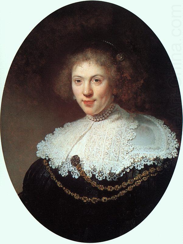 Rembrandt Woman Wearing a Gold Chain china oil painting image