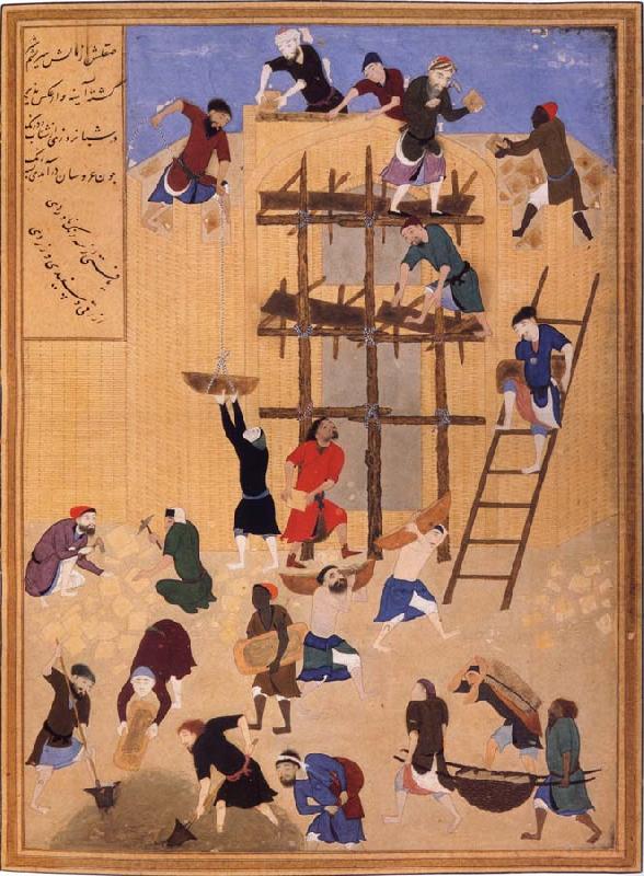 Bihzad Building ot Castle Khawarnaq,wherein the chamber of the seven icons will be hidden china oil painting image