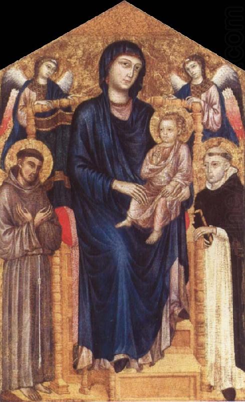 Cimabue Madonna and Child Enthroned with Two Angels and Ss. Francis and Dominic china oil painting image