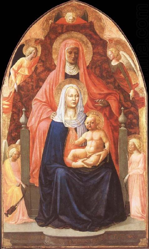 MASACCIO Madonna and Child with St Anne Metterza china oil painting image