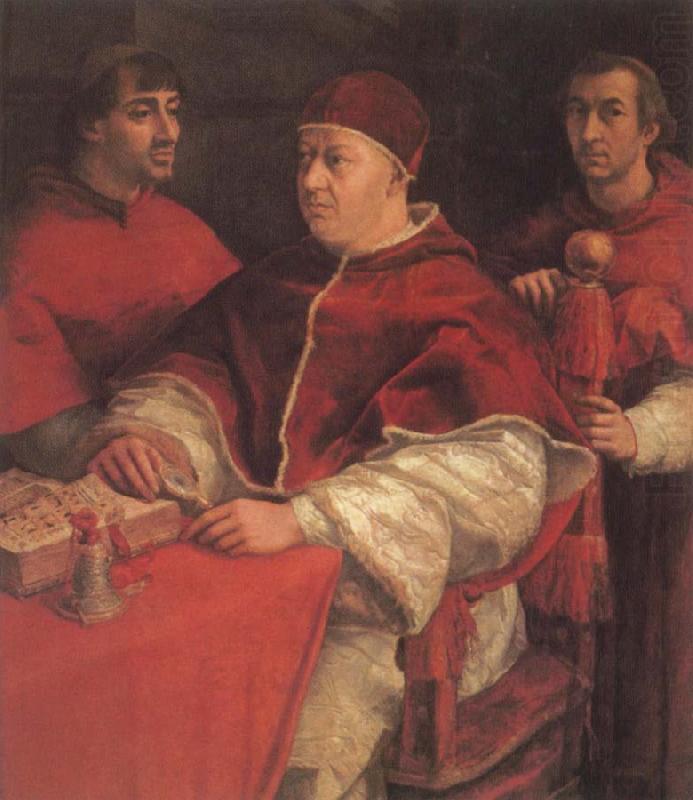 Raphael Portrait of Pope Leo X with Cardinals Guillo de Medici and Luigi de Rossi china oil painting image