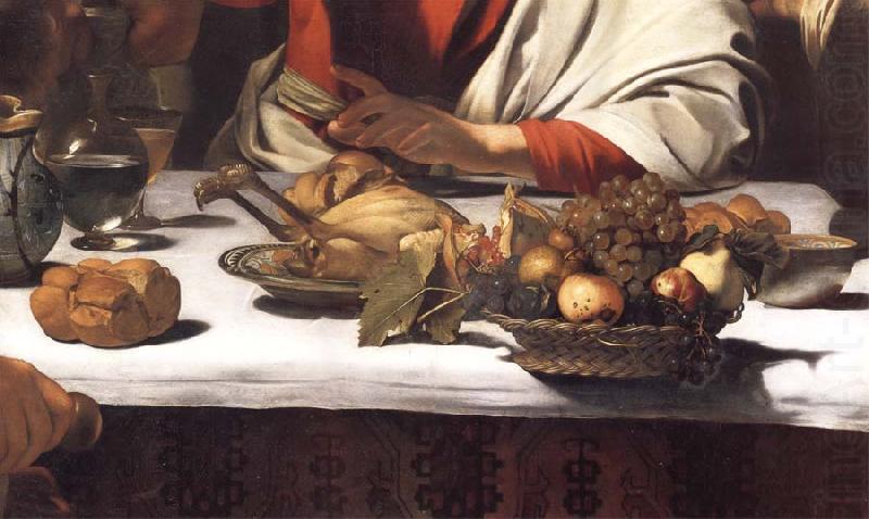 Caravaggio Detail of The Supper at Emmaus china oil painting image