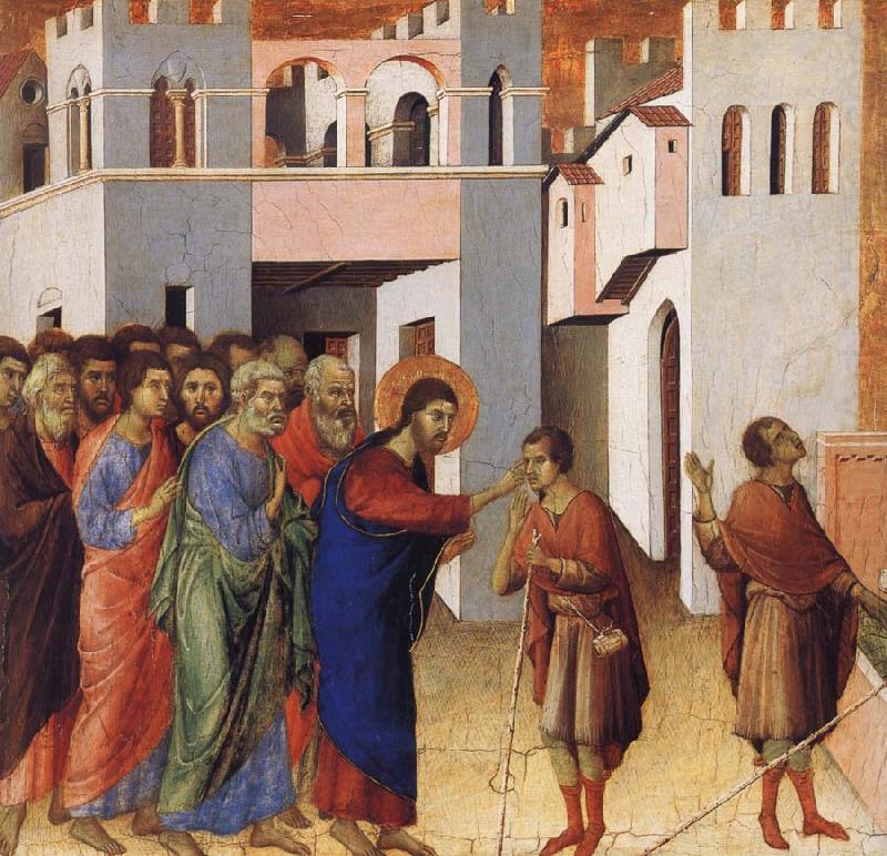 Duccio Jesus Opens the Eyes of a Man Born Blind china oil painting image