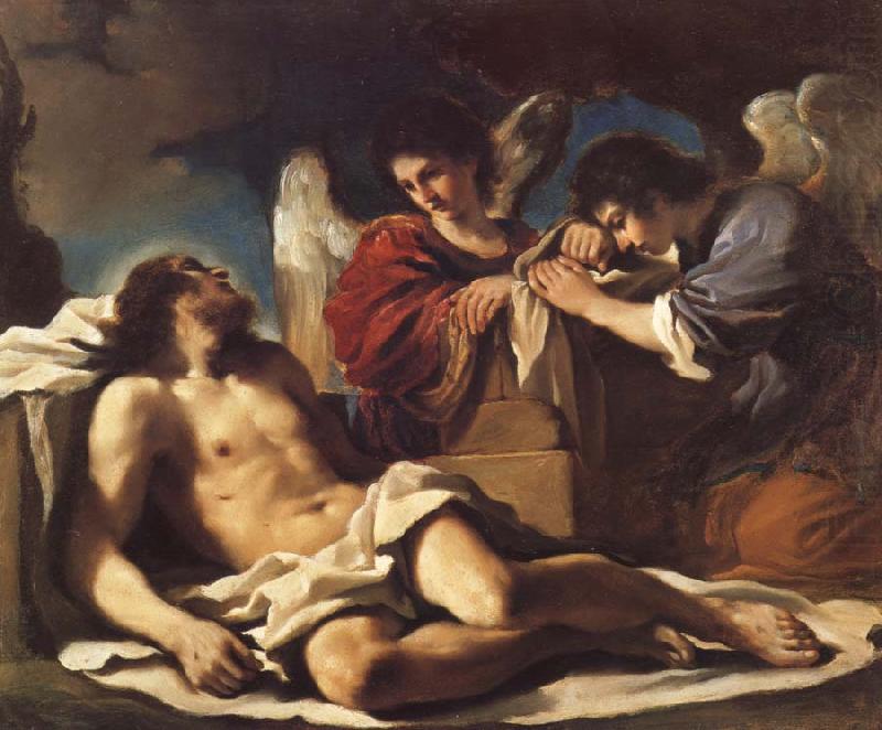 GUERCINO The Dead Christ Mourned by two Angels china oil painting image