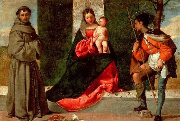 Giorgione Madonna with the Child, St Anthony of Padua and St Roch china oil painting image