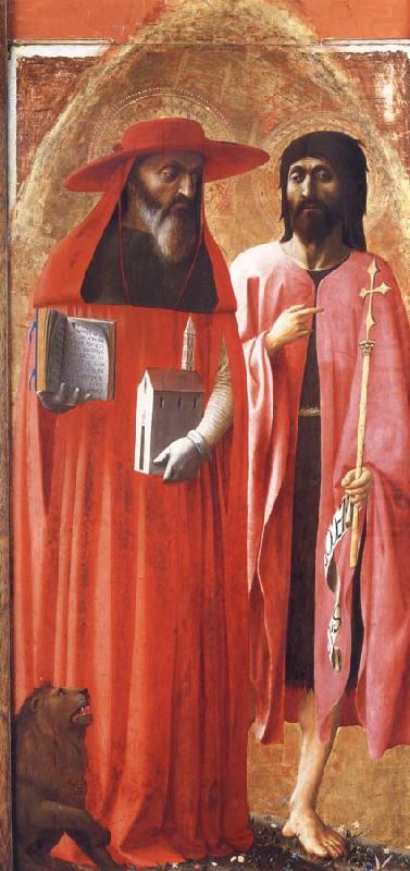 MASACCIO Saints Jerome and john the Baptist china oil painting image