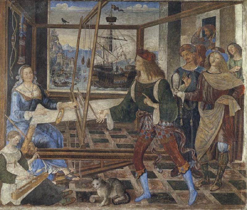 Pinturicchio Penelope at the Loom and Her Suitors china oil painting image