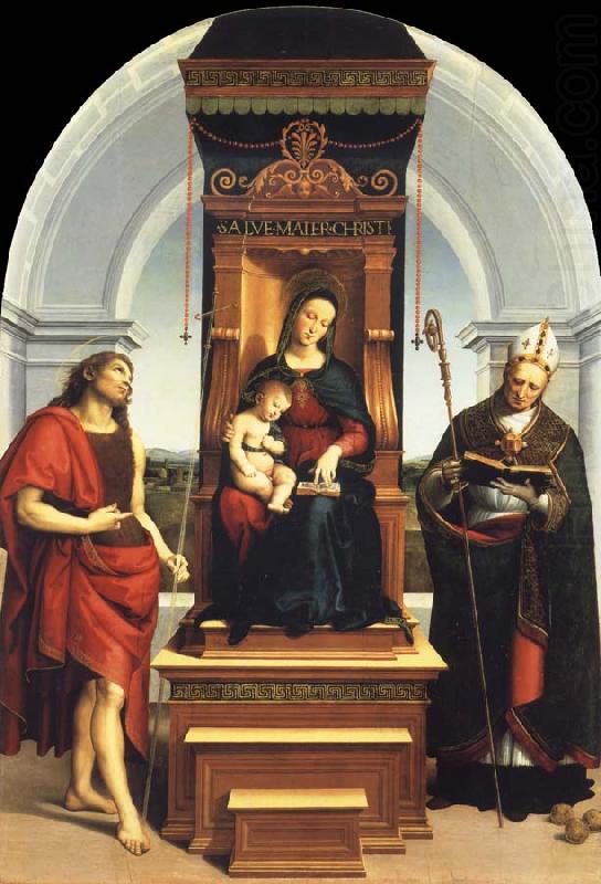 Raphael The Madonna and Child Enthroned with Saint John the Baptist and Saint Nicholas of Bari china oil painting image