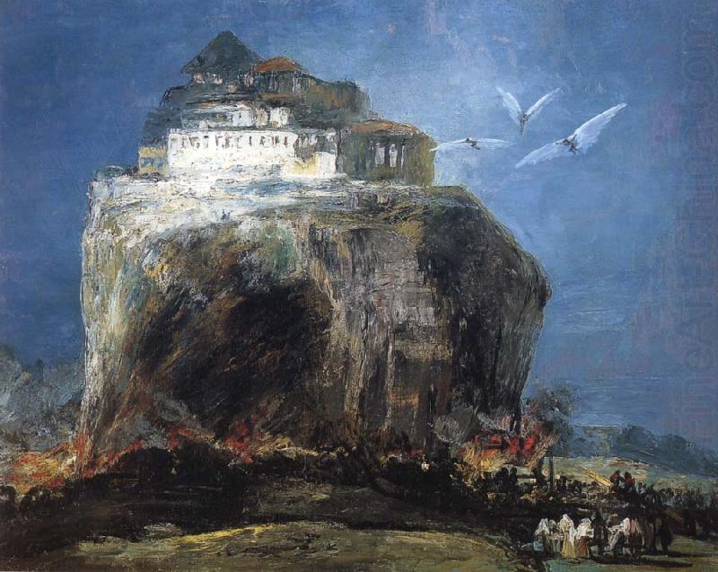 Anonymous City on rock china oil painting image