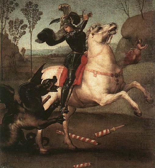 Raffaello St George Fighting the Dragon china oil painting image