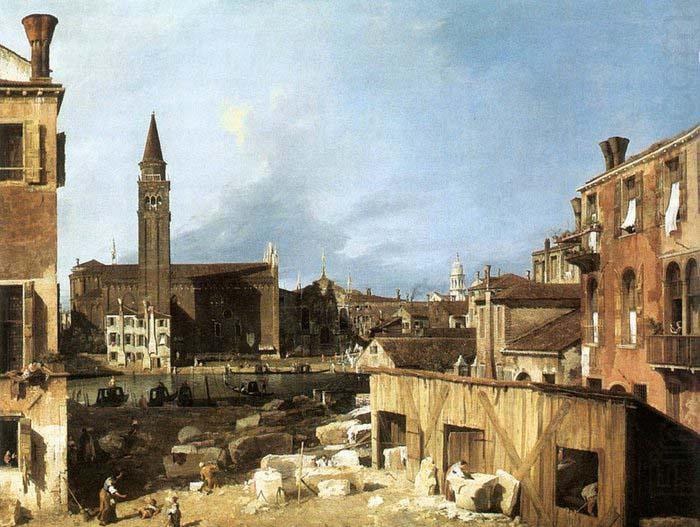 Canaletto The Stonemason-s Yard china oil painting image