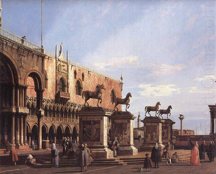 Canaletto The Horses of San Marco in the Piazzetta china oil painting image
