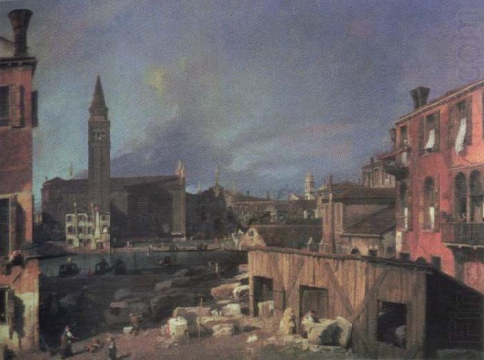 Canaletto the stonemason s yard china oil painting image