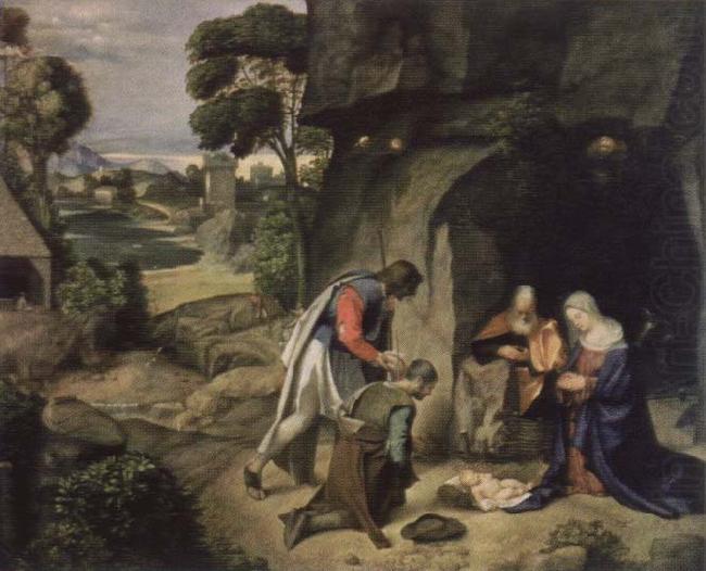 Giorgione adoration of the shepherds china oil painting image