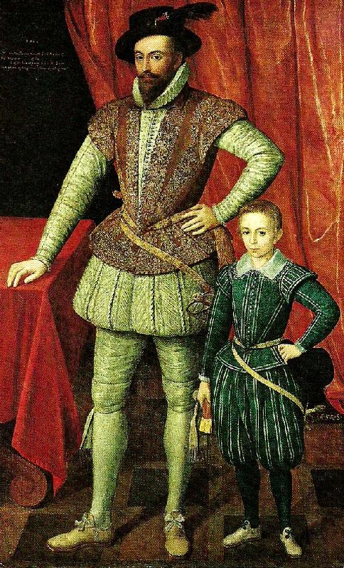 Anonymous sir walter raleigh and his son china oil painting image