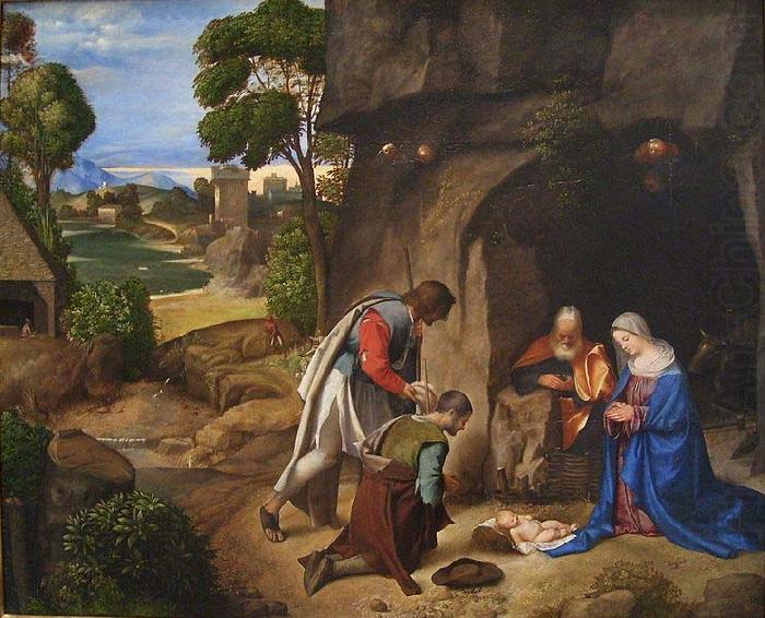 Giorgione The Allendale Nativity Adoration of the Shepherds china oil painting image