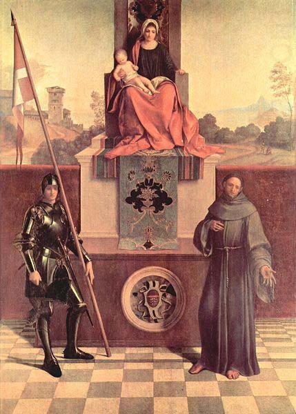 Giorgione The Castelfranco Madonna, before recent cleaning china oil painting image