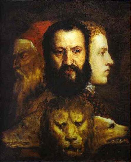 Titian The Allegory of Age Governed by Prudence is thought to depict Titian, china oil painting image