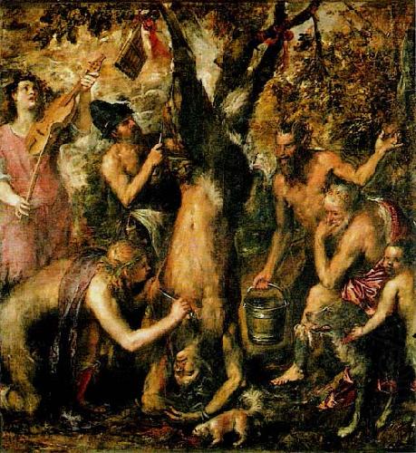 Titian The Flaying of Marsyas, little known until recent decades china oil painting image