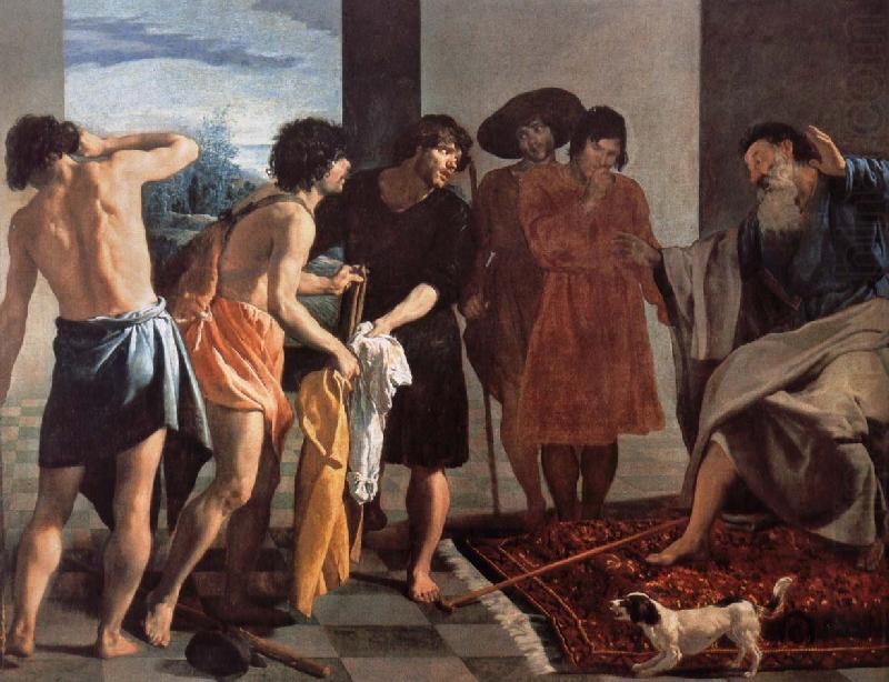 Velasquez Jacob give Joseph a coat of blood china oil painting image