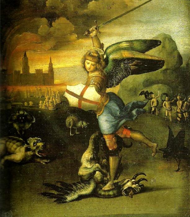 Raphael far right: st. michael china oil painting image