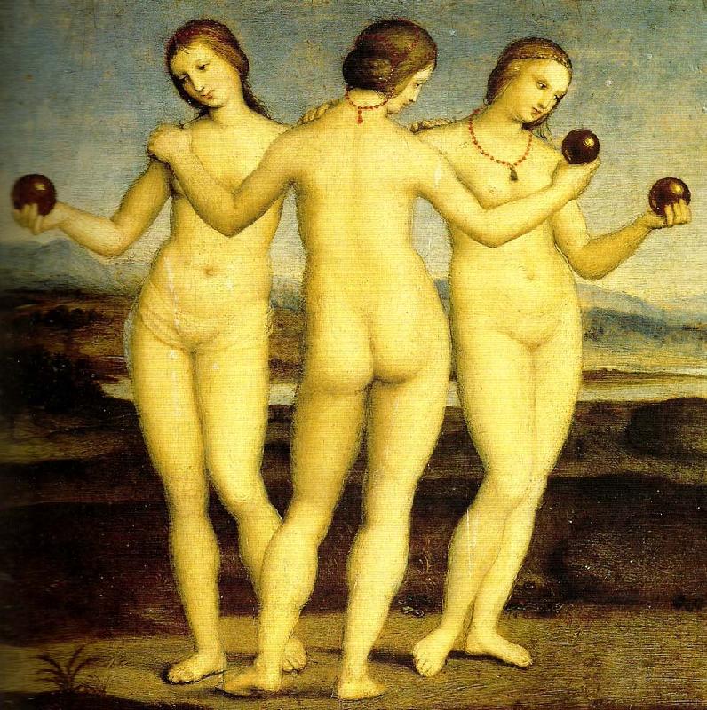 Raphael three graces muse'e conde,chantilly china oil painting image