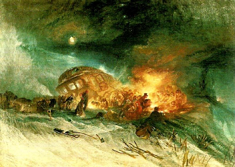 J.M.W.Turner messieurs les voyageurs on their return from italy in a snow drift upon mount tarrar china oil painting image