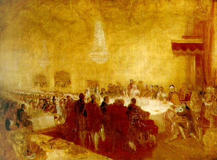 J.M.W.Turner george iv at the provost's banquet, edinburgh china oil painting image