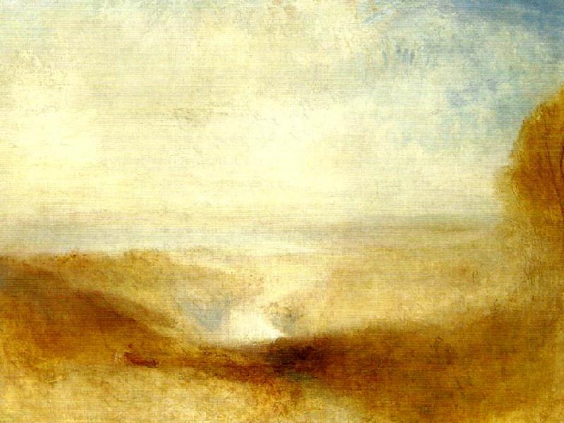 J.M.W.Turner landscape with a river and a bay in the distance china oil painting image