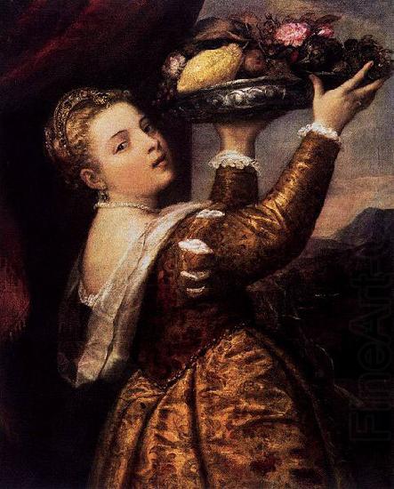 Titian Girl with a Platter of Fruit china oil painting image