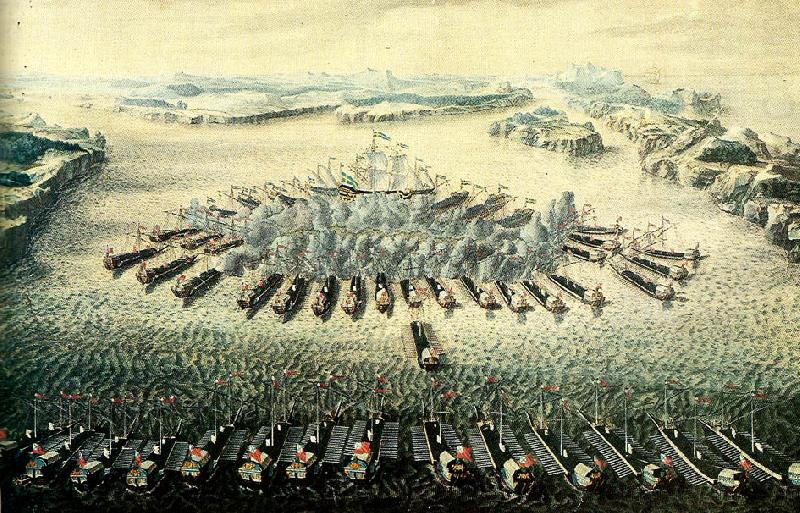 Zubov slaget vid hango china oil painting image