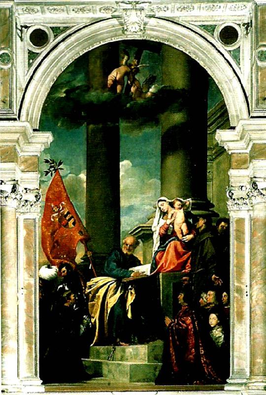 Titian pesaro altar china oil painting image
