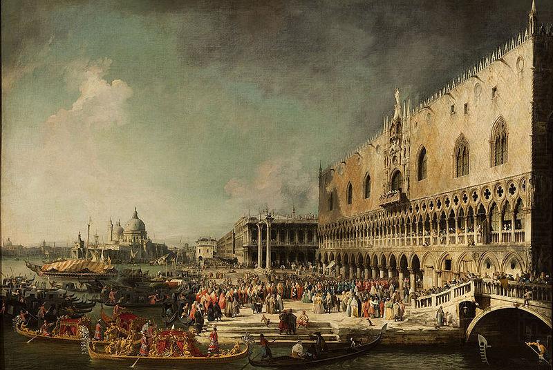 Canaletto The Reception of the French Ambassador Jacques Vincent Languet, Compte de Gergy at the Doge Palace china oil painting image