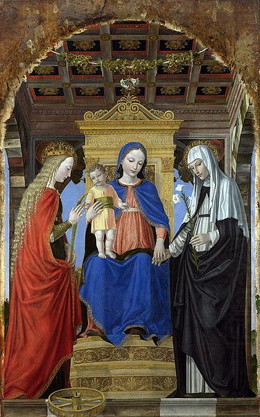 Bergognone The Mystic Marriage of Saint Catherine of Alexandria and Saint Catherine of Siena china oil painting image