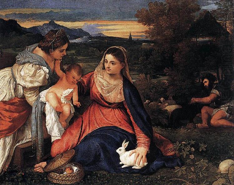 Titian Die Madonna mit dem Kaninchen china oil painting image