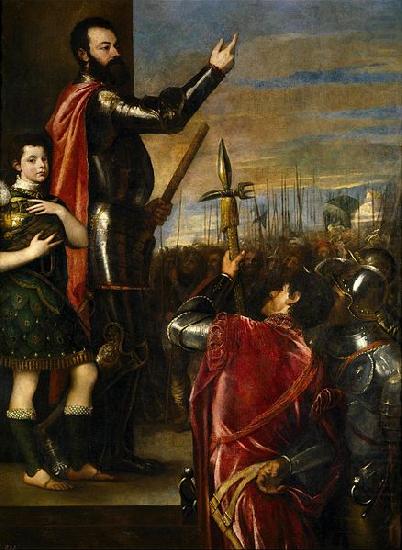 Titian Alfonso di'Avalos Addressing his Troops china oil painting image