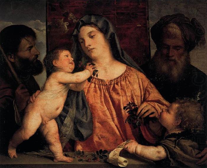 Titian Madonna of the Cherries china oil painting image