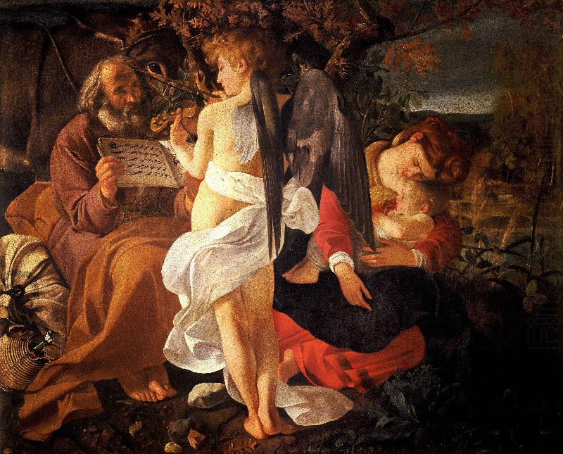 Caravaggio Rest on the Flight into Egypt china oil painting image