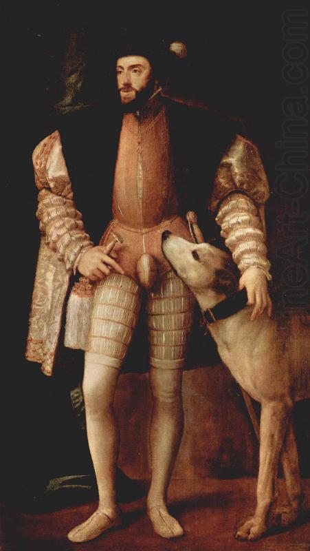 Titian Portrait of Charles V with a Dog china oil painting image
