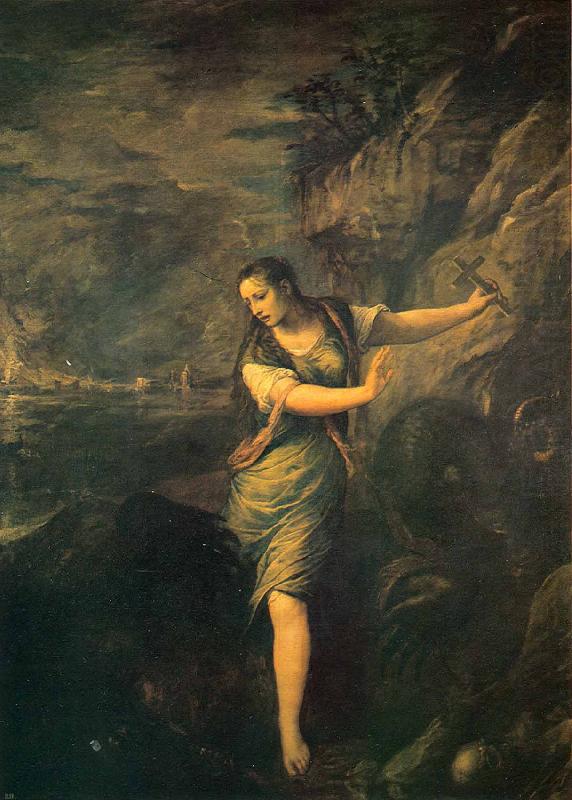 Titian St Margaret and the Dragon china oil painting image