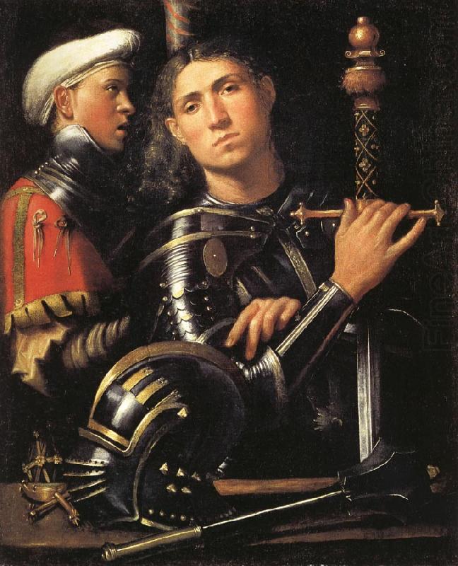 Giorgione Portrait of a Man in Armor with His Page china oil painting image