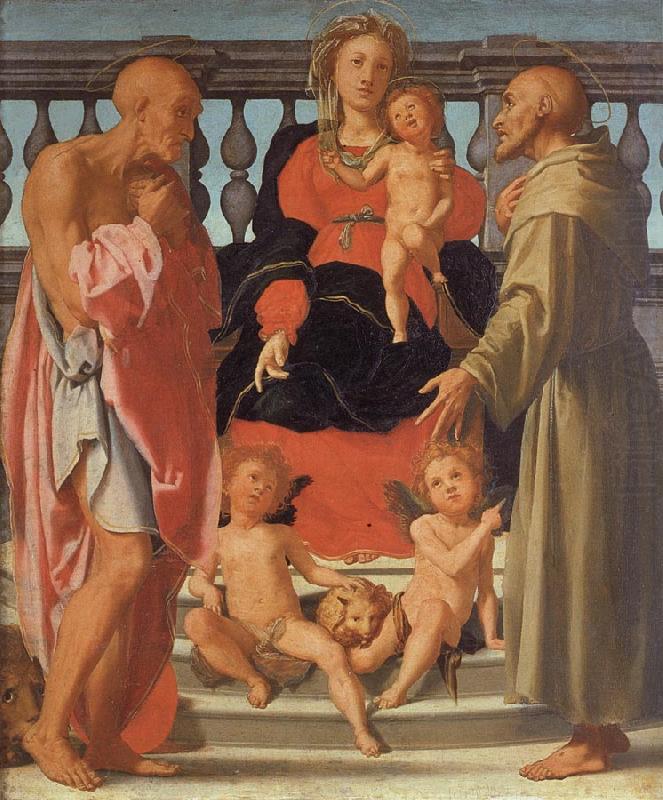 Pontormo Madonna and Child with SS.Jerome and Francis and Two Angels china oil painting image