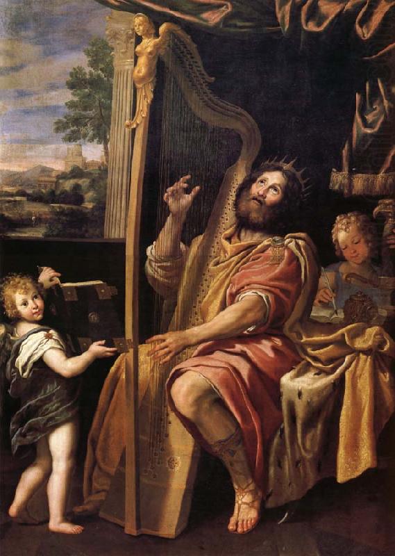 Domenichino Le Roi David jouant de la harpe china oil painting image