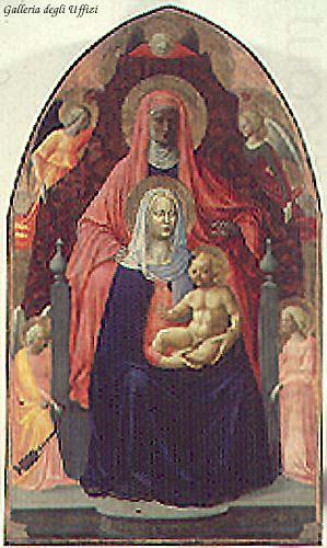 MASACCIO Madonna and Child with St. Anne china oil painting image