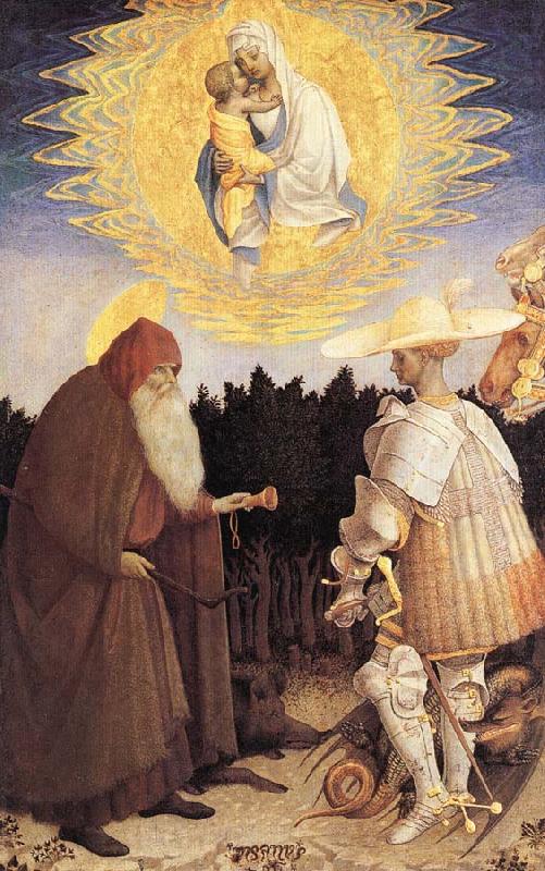 PISANELLO The Virgin and Child with St. George and St. Anthony the Abbot china oil painting image