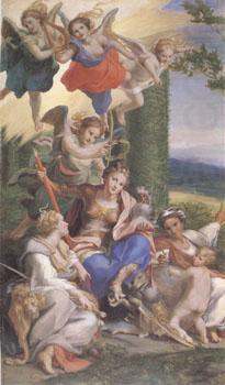 Correggio Allegory of the Virtues (mk05) china oil painting image