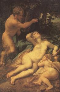Correggio Venus,Satyr and Cupid (mk05) china oil painting image